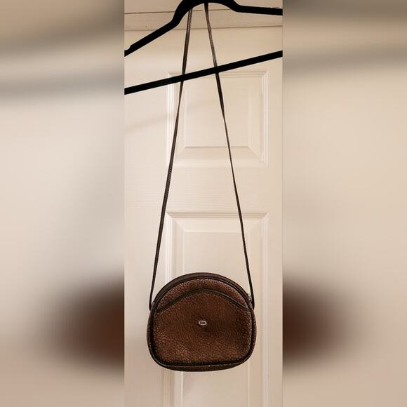 Bush Australia Kangaroo Crossbody Purse Pebbled Brown Leather - Picture 2 of 11